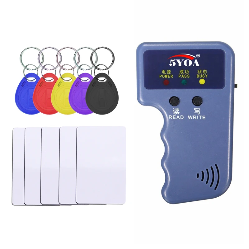 Handheld 125KHz Lesen EM4100 TK4100 RFID Kopierer Schriftsteller Duplizierer Programmierer Leser EM4305 T5577 Wiederbeschreibbare ID Keyfobs Tags Karten Image