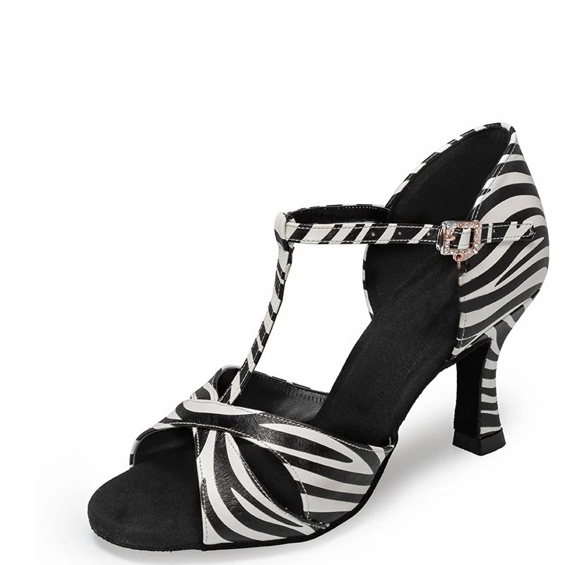 Evkoodance Frauen Professionelle Tanzen Schuhe Leopard Ballroom Dance Schuhe Damen Latin Dance Schuhe mit hohen absätzen 4,5 CM/10CM Innen schuhe