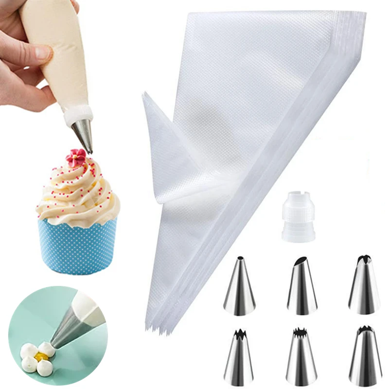 Einweg-Spritzbeutel, Süßwaren-Ausguss für Kuchen, Fondant-Kuchen-Cremebeutel zum Dekorieren von Gebäck, Kuchen, Backwerkzeugen Image
