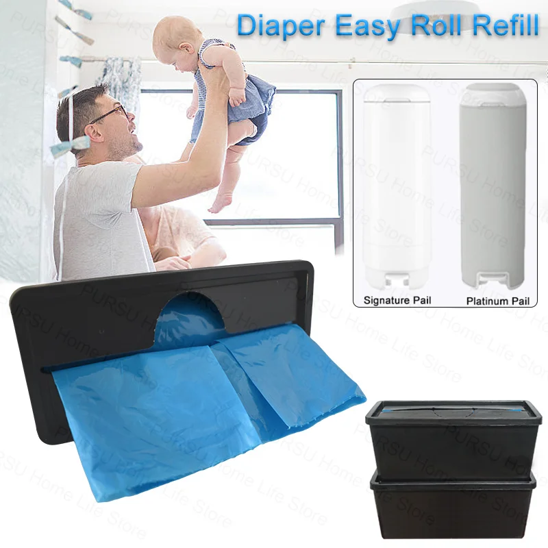 Nachfüllbeutel, kompatibel mit Windel Genie Easy Roll, für Windel Genie Signature & Platinum Eimer, Windeleimer-Nachfüllbeutel, 30 Stück/Box Image