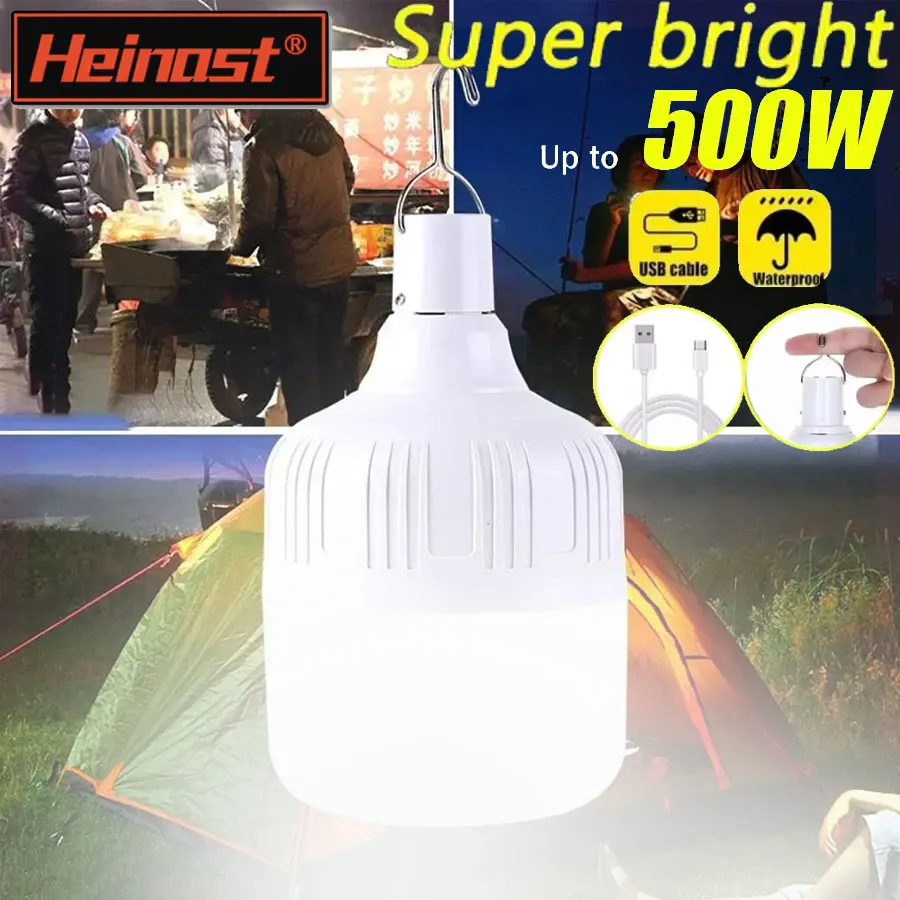 Neue tragbare Laternen Hochleistungs-USB-wiederaufladbare LED-Notbeleuchtung mit Haken für Outdoor-Campingzelte Laternenbeleuchtung Image