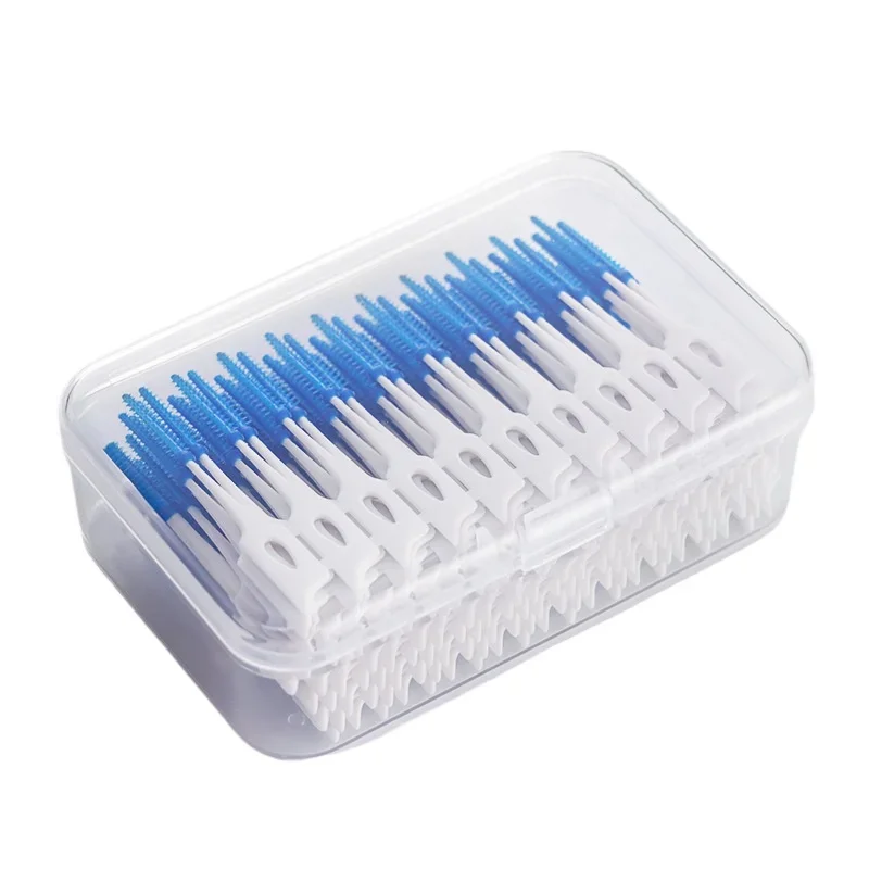 200 Teile/schachtel Silikon Interdentalbürste Super Weiche Dental Reinigung Pinsel Zahnreiniger Zahnseide Zahnstocher Mundpflege Werkzeuge Image