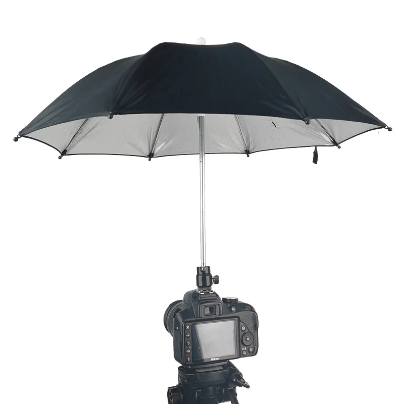 1PC 26/50CM Schwarz Dslr Kamera Regenschirm Sonnenschirm Regnerischen Halter Für Allgemeine Kamera Foto Kamera Regenschirm Image