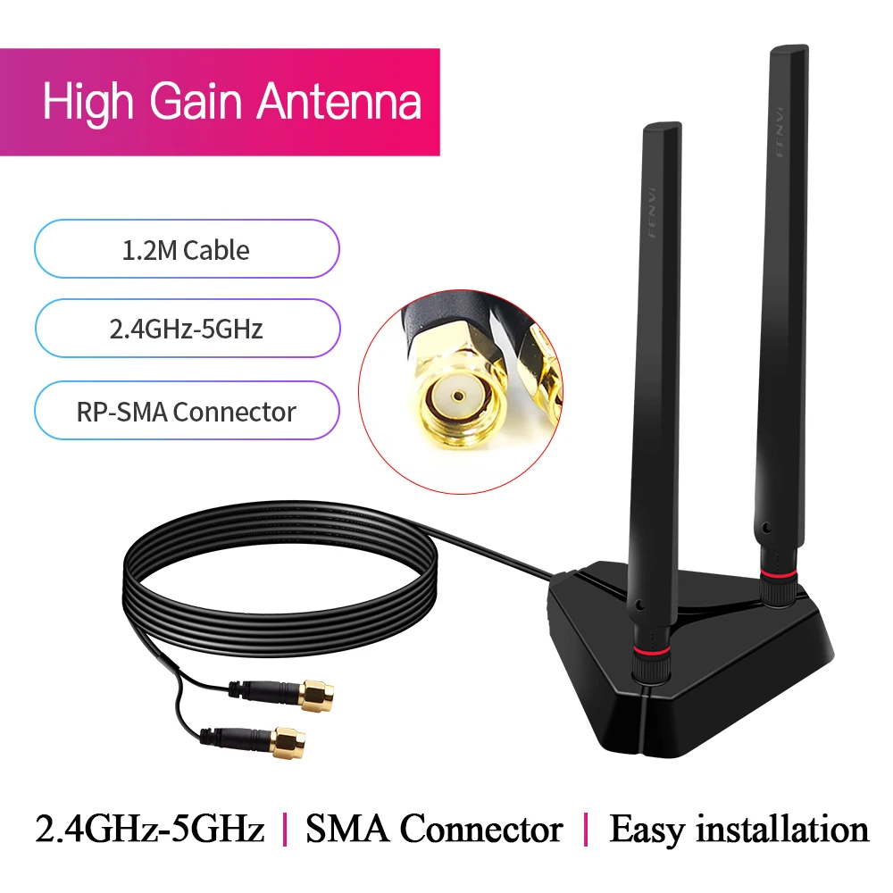 WiFi Antenne RP-SMA Stecker Dual Band 2,4 GHz 5 GHz Für AX210 AX200 PCI-E WiFi Netzwerk Karte Adapter Wireless router Desktop Image