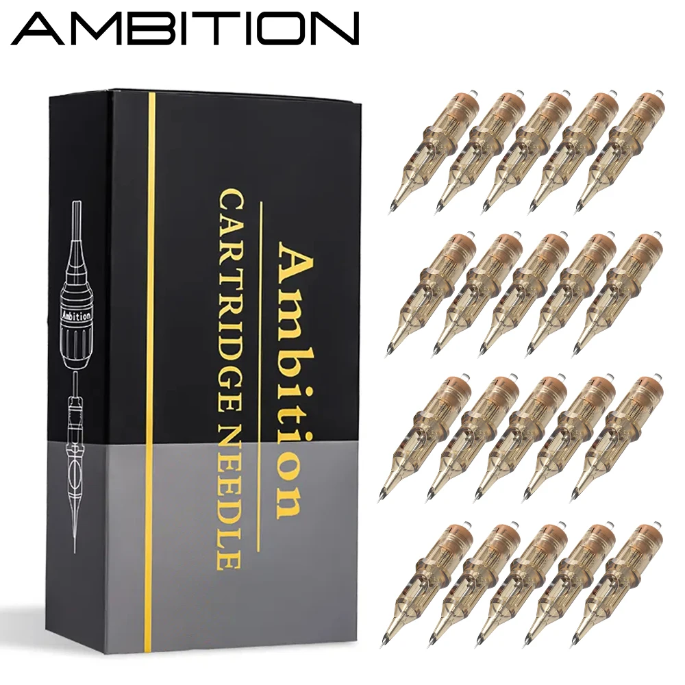 Ambition Premium RL/RM/RS 20 Stück Tattoo-Patrone Round Liner Shader Curved Magnum Tattoo Needle 1RL 3RL 5RL 7RL 9RL 7rm 9rm 13rm Image