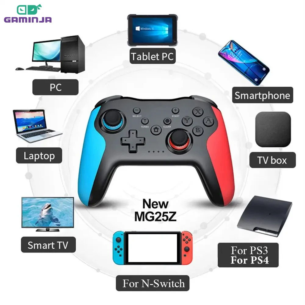 Gaminja mg25z wireless controller bluetooth gamepad für nintendo switch ps3 pc joystick dual vibration gamepad lag frei Image