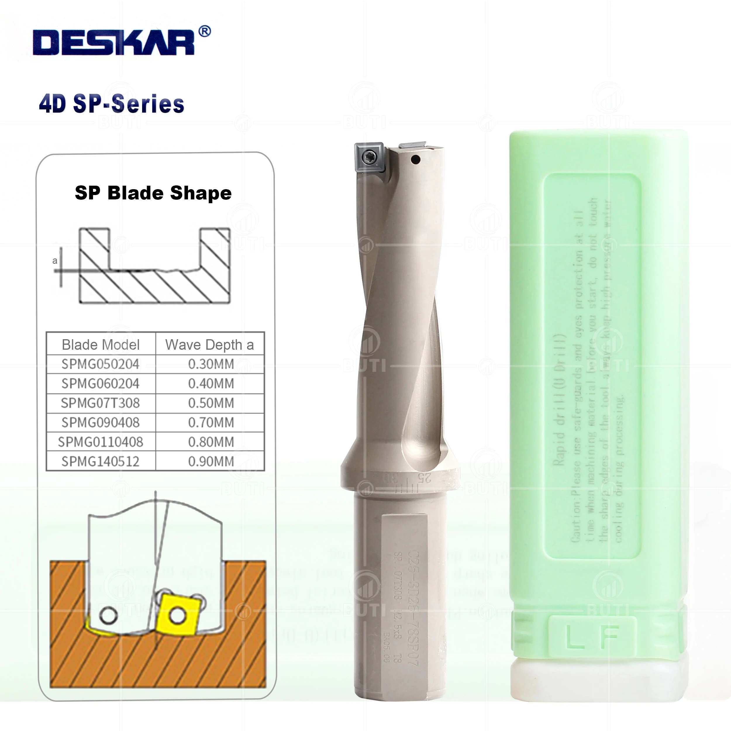 Deskar 100% original c20 c25 c32 4d Metall bohrer 13mm-40mm Tiefe index ierbarer U-Drill-CNC-Drehmaschine schneider für Spmg-Hartmetalle in sätze Image