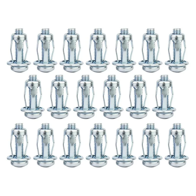 20 Stück Jack Nuts Schraube Blütenblatt Schraube Anker Blütenblatt Expansionsstecker für Vorhang Expansionsklemme Blütenblatt Niet Lock Jack Mutter Bolzen Image