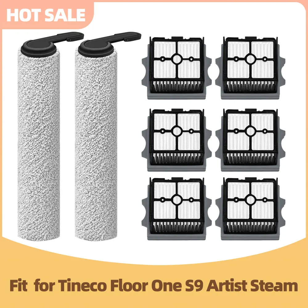 Kompatibel für Tineco Floor One S9 Artist Steam/S9 Artist Flachliegender Staubsauger Bürstenwalze HEPA-Filter Ersatzteile Zubehö Image