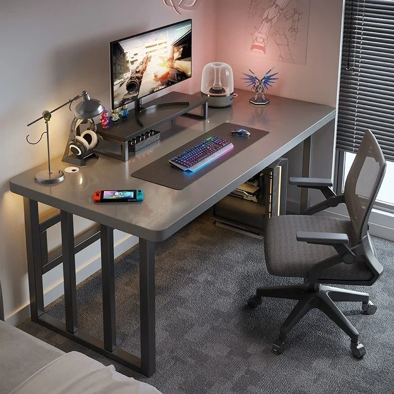 Computertisch, Schreibtisch, für Zuhause, Schlafzimmer, Studenten-Lernbereich, Schreiben, Internet, Roter E-Sport-Tisch, für Mietwohnungen, Einfacher Bürotisch