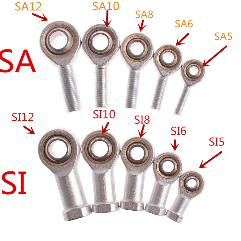 1 STÜCK SI5 6 8 10 12 14 16 TK Metrisches Männlich Links Weiblich Rechtsgewinde Stangenende Gelenklager AXK Lager Stangenende Gelenklager Image