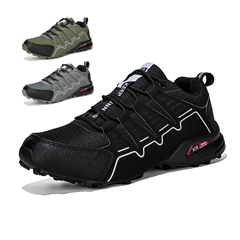 Herren Wanderschuhe Wasserdichte Outdoor-Trainer Schnürschuhe Klettern Trekking Sneakers Bergjagd Taktische Stiefel Fahrradschuhe
