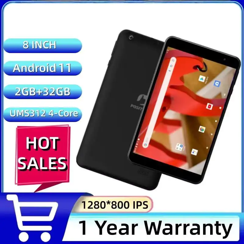 Android 11 Tablet 8 Zoll für Kinder, 1 GB RAM, 16 GB ROM, Allwinner A133 Quad-Core, Dual-Kameras, WIFI, Bluetooth 4.0, 1280 x 800 IPS Image