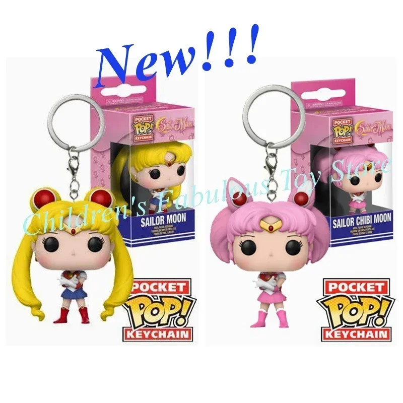 FUNKO Japanische Anime Sailor Moon Luna Chibi Mond Schlüsselbund Vinyl Action Figure Brinquedos Sammlung Modell Spielzeug für Kinder Geschenk Image