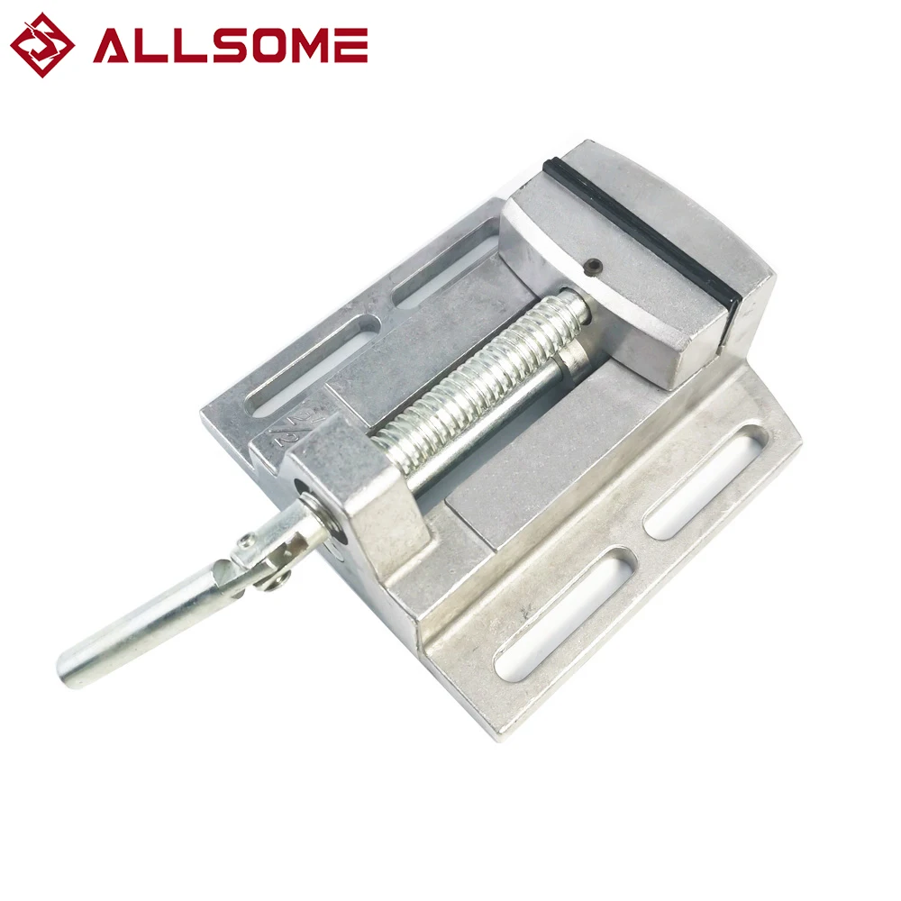ALLSOME BG-6258 Aluminium Bohrmaschine Schraubstock Flache Zange Mini Bohrfutter Multi Tool Manuelle Klemme HT2836 Image