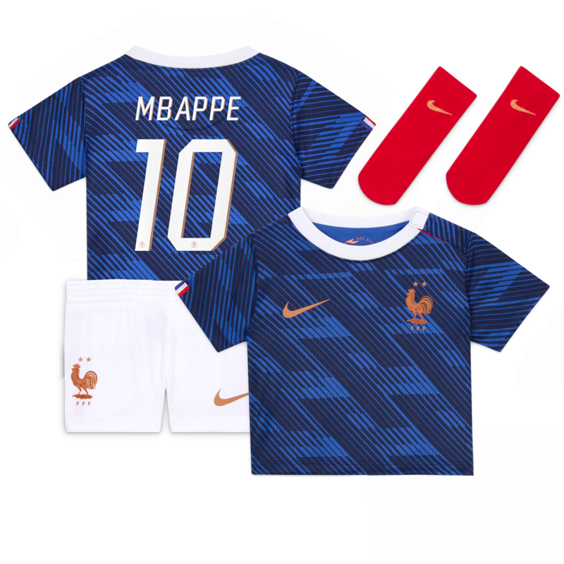 "Frankreich Nike Stadium Mini-Kit Heim 2026 - Baby mit Aufdruck Mbappe 10"