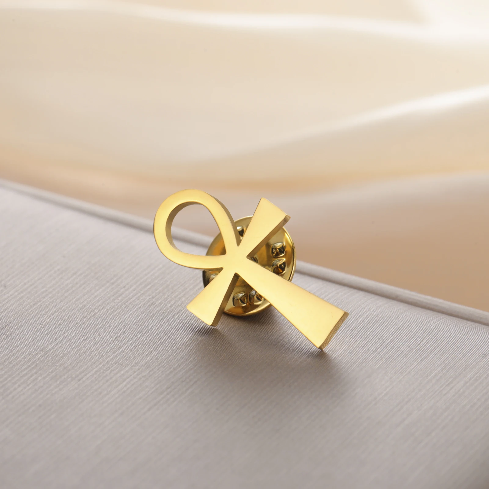Ankh-Kreuz Reversnadeln Damenbrosche Edelstahl Schmuck Anzugkragen-Abzeichen für Herren Ägyptischer Vintage Großhandel 2026 Image