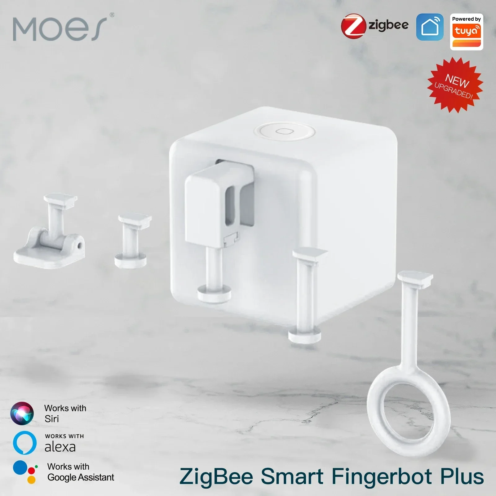 MOES Tuya Fingerbot Button Pusher Neuer ZigBee Fingerroboter Smart Life App automatischer Schalter Sprachsteuerung Alexa Google Home Image