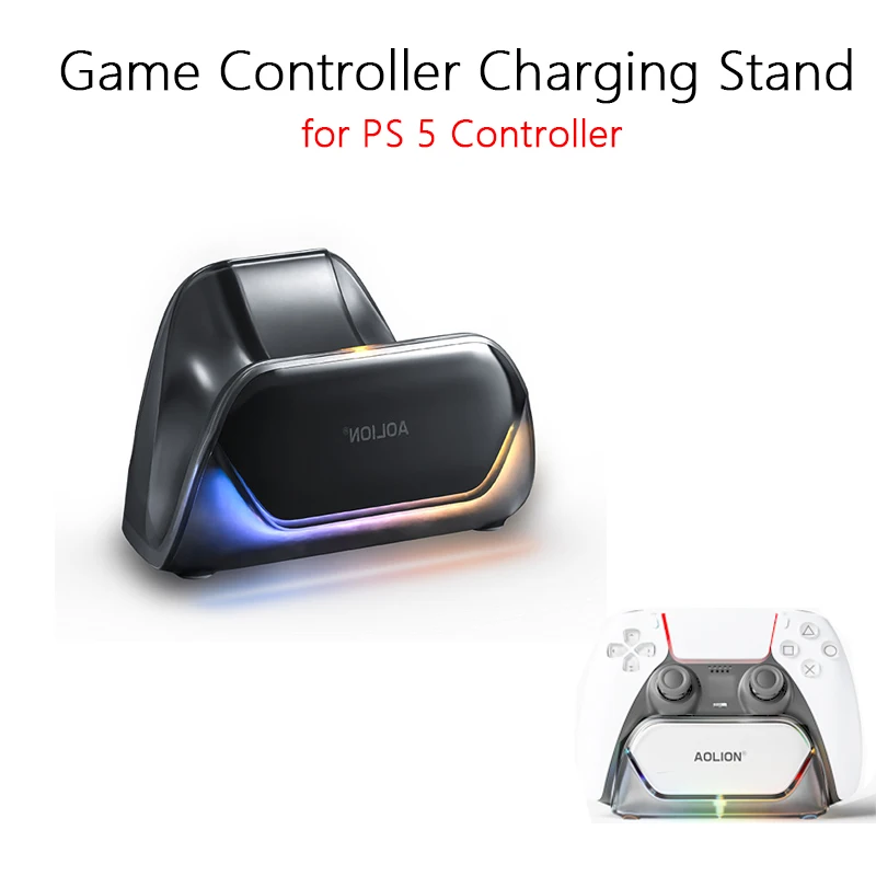 Spielcontroller-Ladestation für PS5-Controller RGB-Beleuchtung Ladestation für Playstation 5 Controller-Zubehör Image