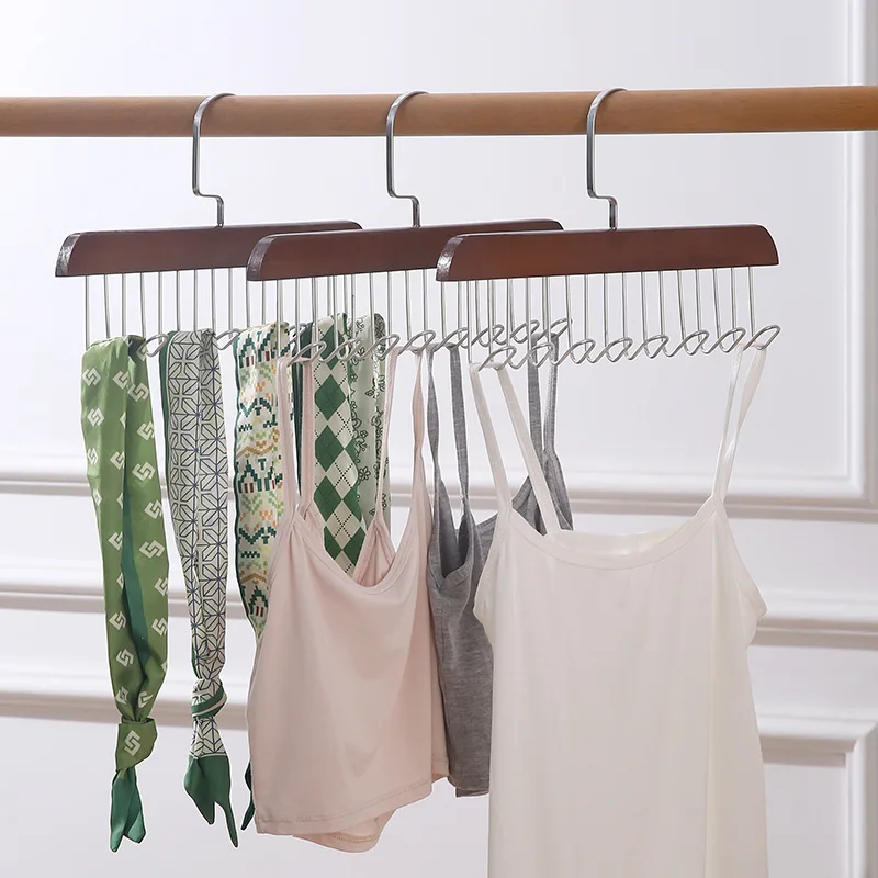 Pack BH- und Gürtelhalter für den Kleiderschrank mit 8 Metallhaken, Tank-Top-Aufhänger, platzsparender Krawattenhalter für Herren-Kleiderschränke