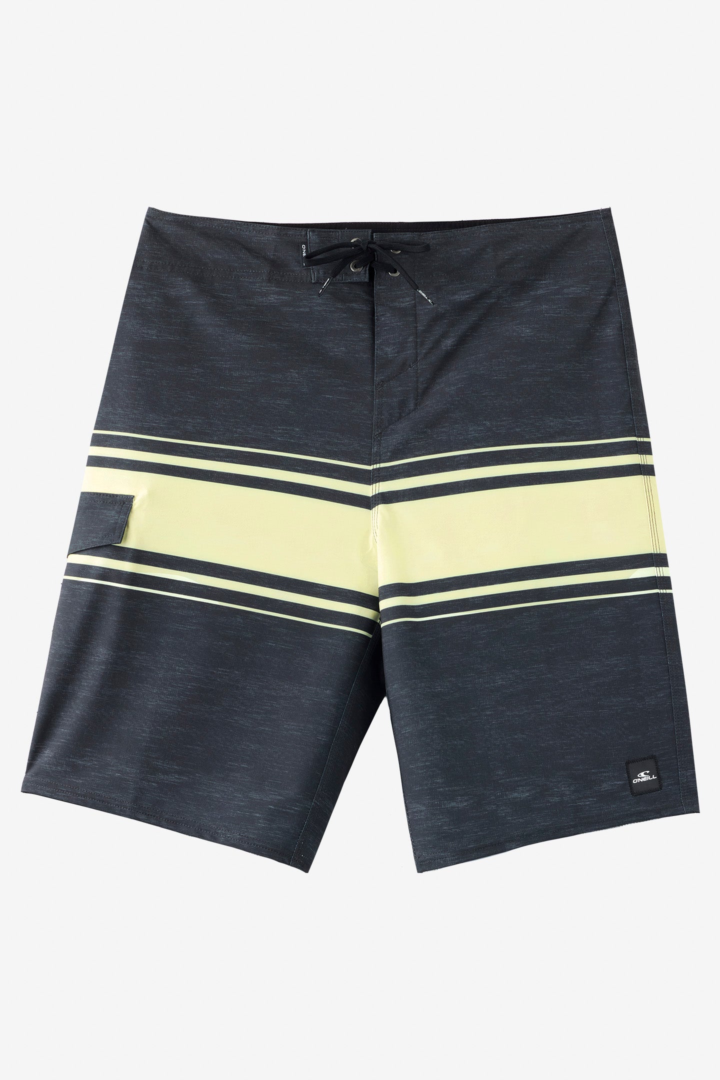 O'Neill Men's Lennox Stripe 21"" Board Shorts in Phantom, Size 31, Elastane/Polyester
