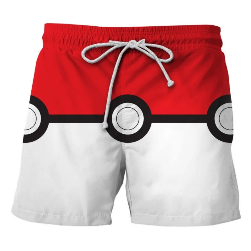 Pokemon Kanto Starters 2er-Pack Kinder-Badehosen Pikachu Charmander Squirtle Bulbasaur Strandshorts für Kinder/Erwachsene Image