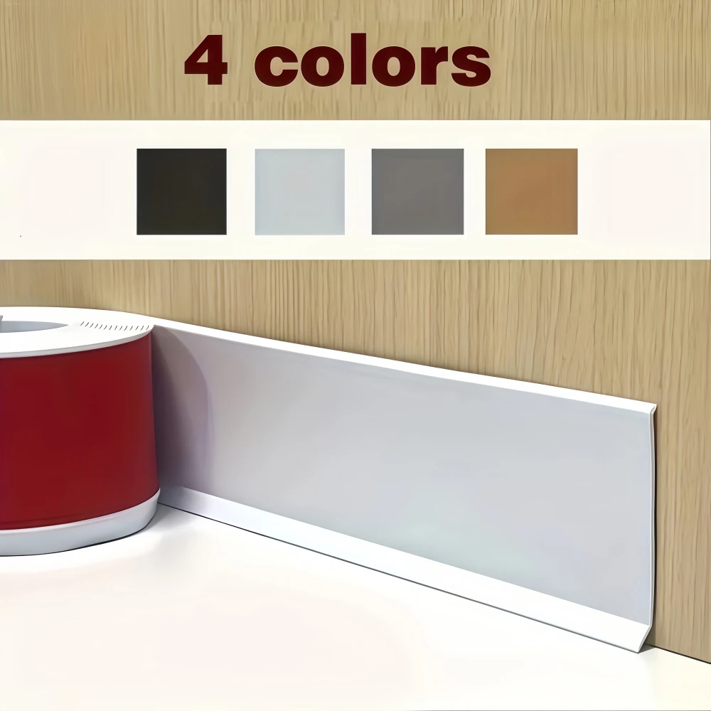 1 Stück 1/2/3 Meter x 8 cm PVC-Zierleiste, Fußleisten-Kantenstreifen, Haushaltsdekorations-Aufkleber Image