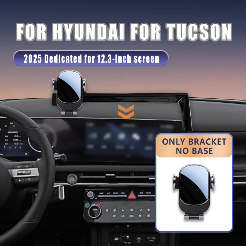 Bildschirm Basis Auto Telefon Halter Halterung Für Hyundai Tucson 2025, Zentrale Steuerung Dashboard Telefon Halter Stehen GPS Innen Zubehör Image