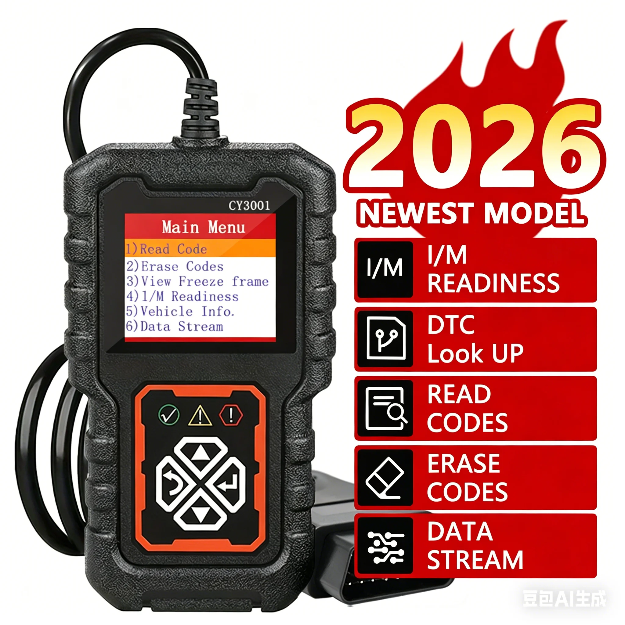 Lecteur de codes OBD2 pour voiture, scanner de diagnostic, effacement des codes d