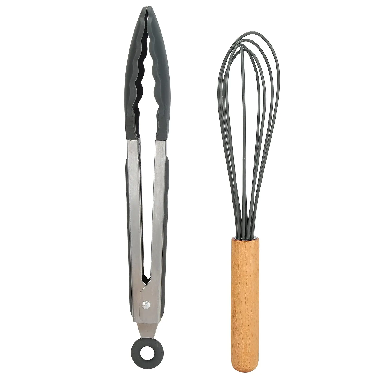 12 pièces/ensemble d'ustensiles de cuisine en silicone, ensemble de couverts de cuisine antiadhésifs avec manche en bois, résistent à 480° ° Ustensiles de cuisine en silicone F