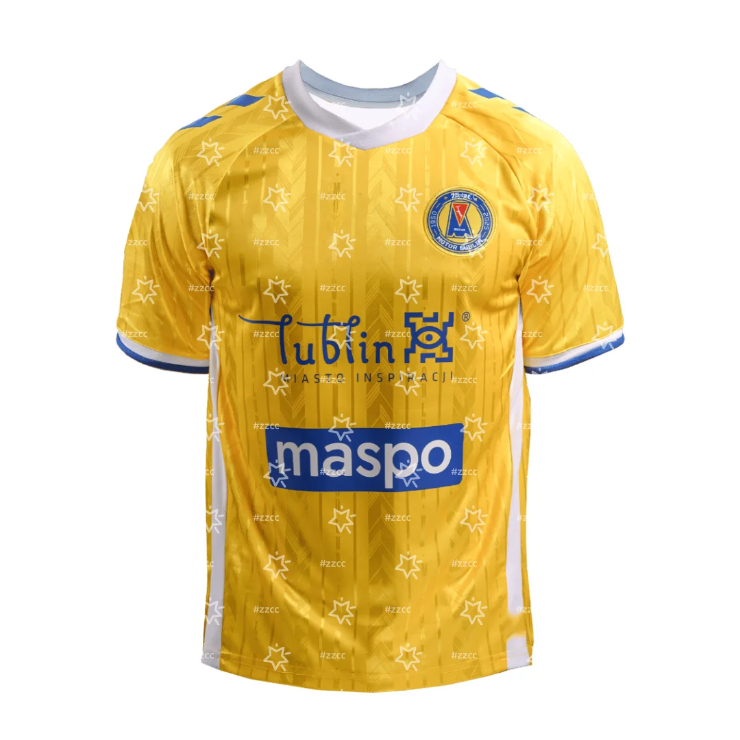 Maillot de football domicile Lublin 25-26, ensemble d'entraînement, T-shirt de sport d'été à séchage rapide pour homme, vêtements pour enfant, T-shirt Y2K pour femme ﻿