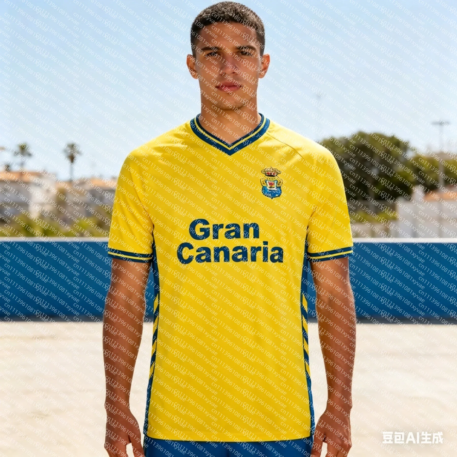Maillot de football domicile Las Palmas 2026 tendance pour homme adulte, séchage rapide, respirant, pour supporter de football, tenue de plage