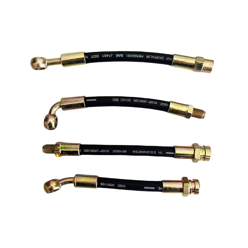 Tuyau de frein hydraulique automobile et moto 1/8, pour moto et voiture, avec 3 attaches et 2 fils, en caoutchouc, pour frein et embrayage, raccord femelle M10X1 mâle