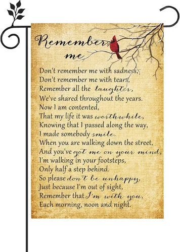 Cardinal Memorial Garden Flag 12 X 18 Inch Remember Me Christmas Garden Flag Ver IIX