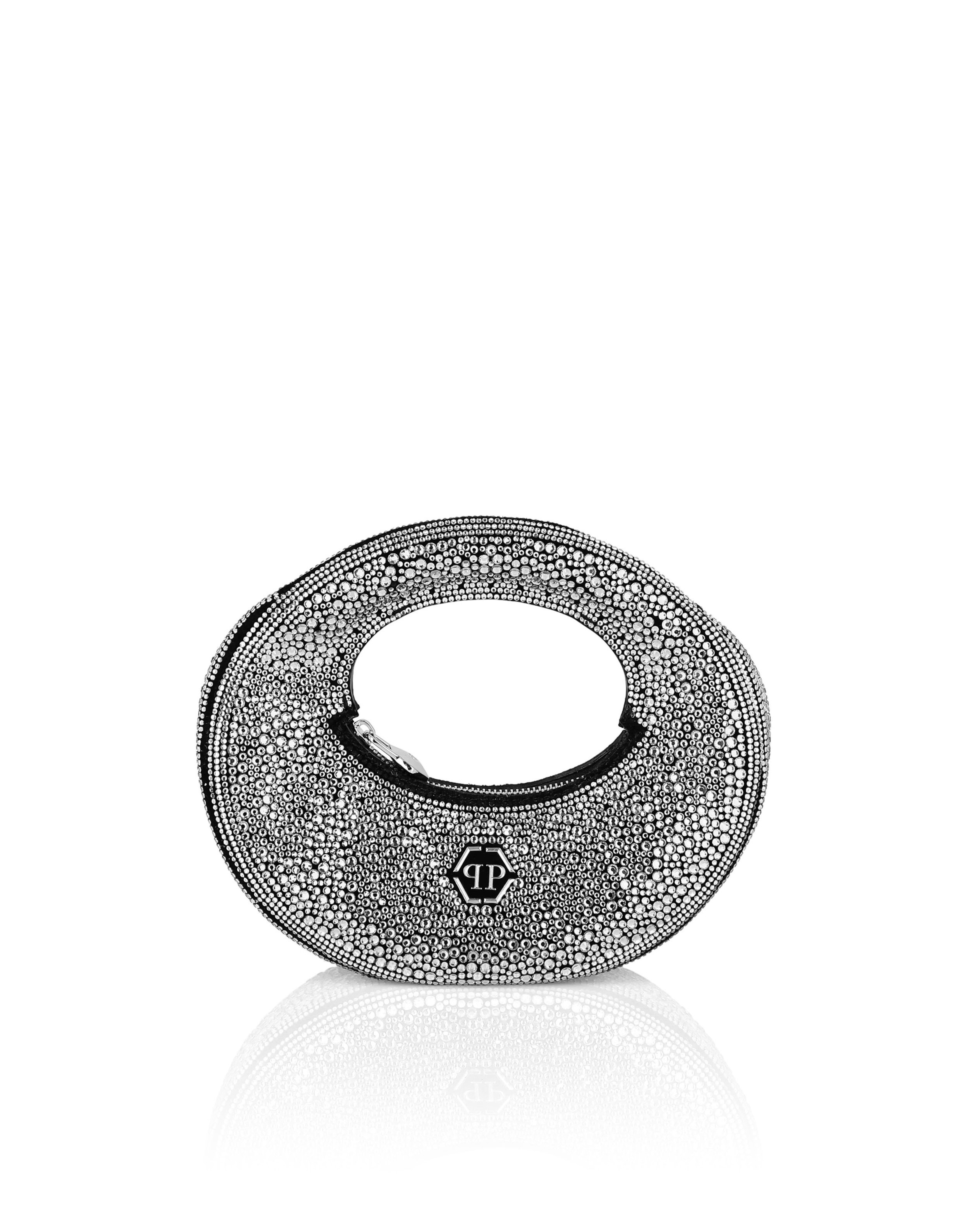 Suede Mini Handle Bag Strass Einheitsgröße