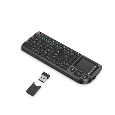 AuroraX Wireless Mini Keyboard Compact Keyboard with Integrated Mouse Portable for Laptop and Desktop Plug and Play Keyboard