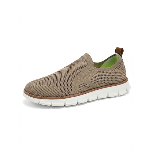 Beige Herren-Slipper, leichte, atmungsaktive Komfort-Loafer im Insel- und Kreuzfahrtstil, ideal für Spaziergänge im Resort, Entspannung am Pool und Sommerreisen Image