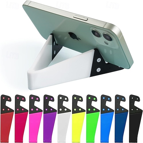20er-Packung V-förmiger Handyhalter, tragbarer, faltbarer Universal-Tischhalter für Smartphones Tablets, handliches Reiseaccessoire fürs Büro Zuhause, verschiedene bunte Ständer