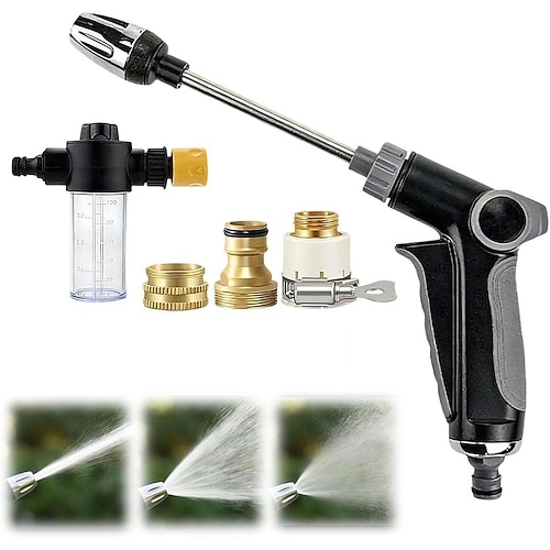 Verwandeln Sie jeden Gartenschlauch in einen Hochdruck-Wasserstrahlreiniger – neue Power-Jet-Wasserdüse mit Hochdruckschlauchdüse (2026), multifunktional für den Rasen Gartenbewässerungssprüher für Image