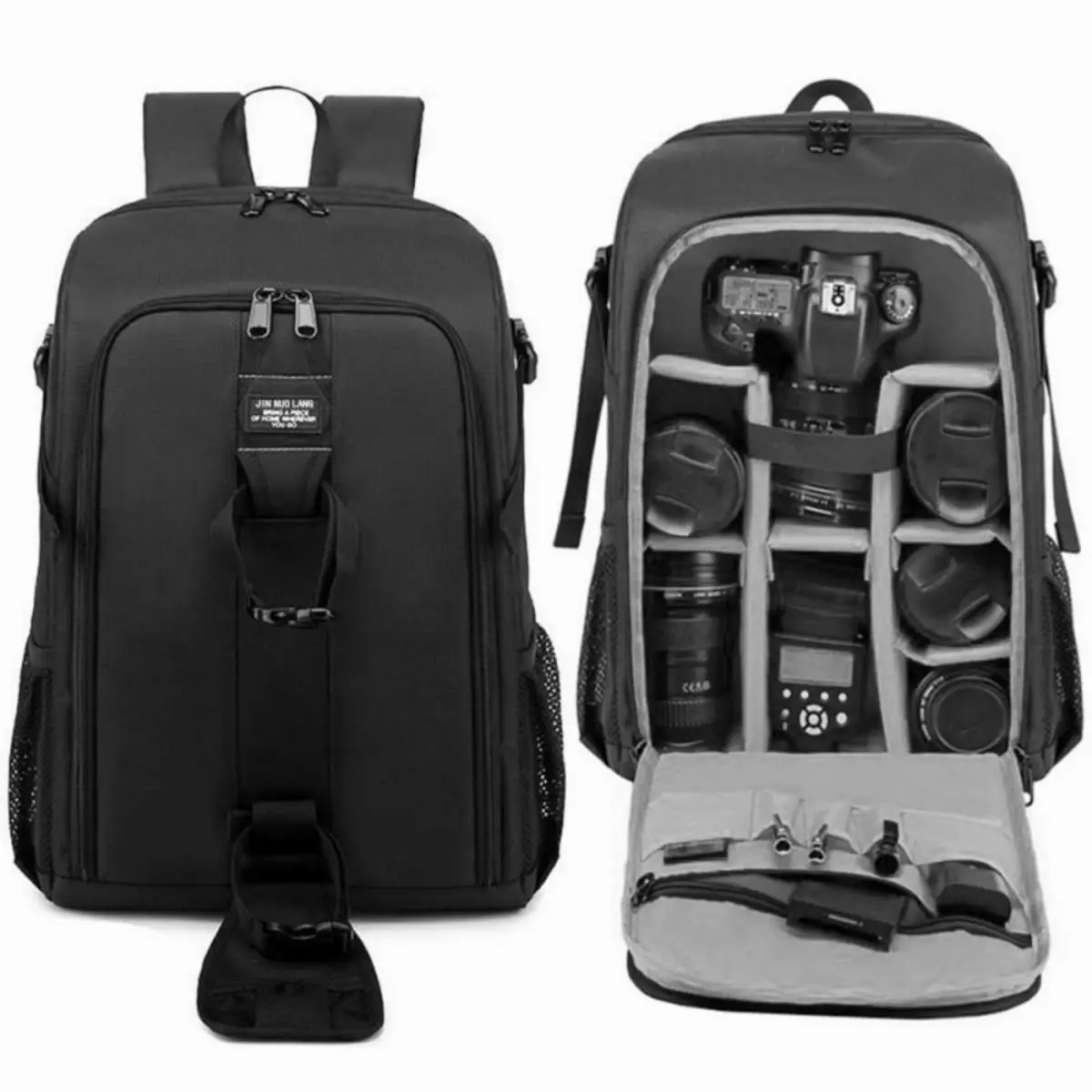 Computerkamerarucksack passend für Canon, Nikon, Sony Kameras, große Kapazität, multifunktionale Fototasche, doppelte Schulter Image