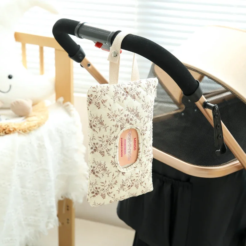 Baby Kinderwagen Tasche Tissue Box Feuchttücher Fall Flip-Cover Tragbare Kinderwagen Hängen Tasche Papier Halter Abnehmbare Serviette Lagerung Box Image