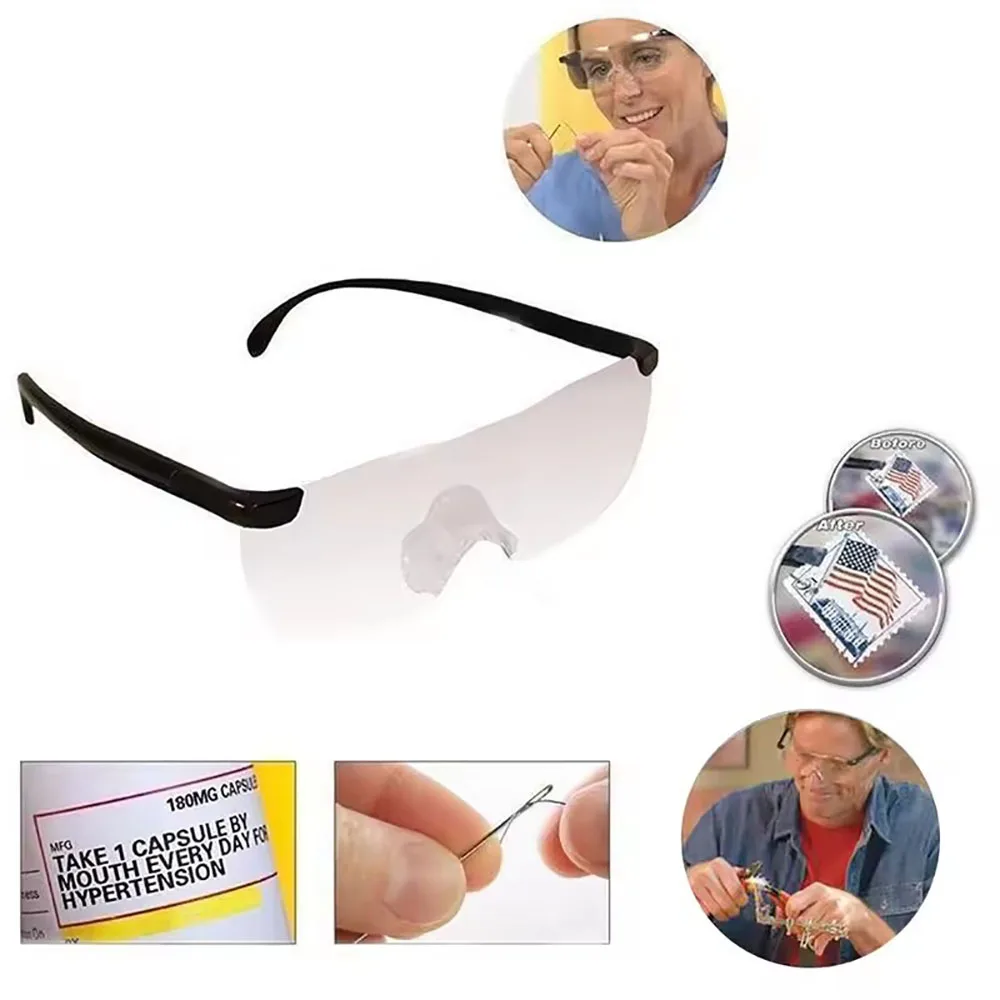 Professionelle Presbyterian-Brille mit 250-Grad-Vergrößerung, tragbare Geschenklupe mit 160 % Vergrößerung Image