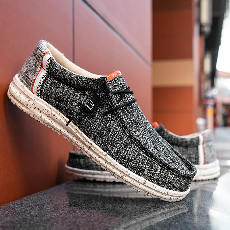 Herren-Loafer, Designer-Slipper mit niedrigem Schnitt, lässige Bootsschuhe, bequeme flache Schuhe, atmungsaktive Segeltuchschuhe, Größe 2025,