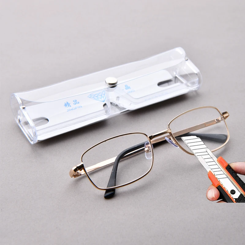Metall Rahmen Lesebrille Männer Platz Vollformat Brille Frauen Vergrößerungs High Definition Presbyopie Brillen + 4,0 Dioptrien Image