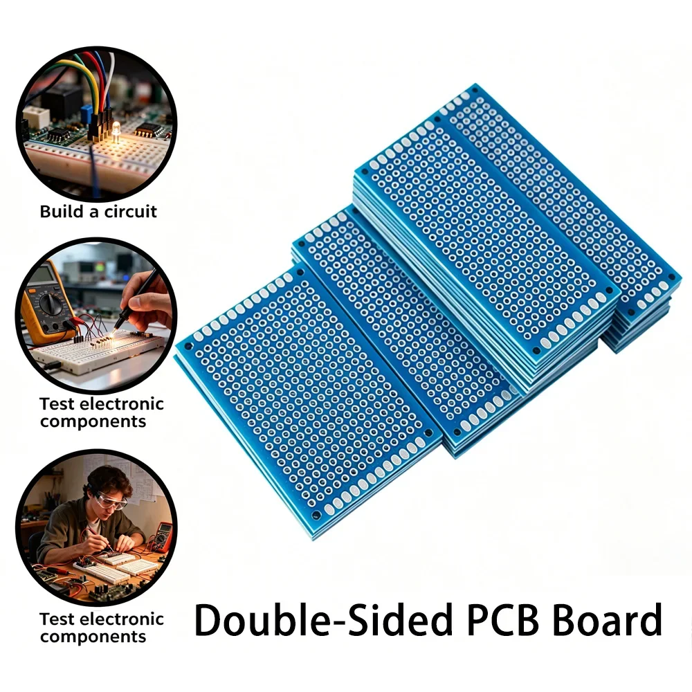 20 Stück Doppelseitige FR4 PCB Protoboard Blaue Universelle Steckplatine DIY Schaltkreis-Prototyp-Kit 2x8 3x7 4x6 5x7cm 2,54mm Image