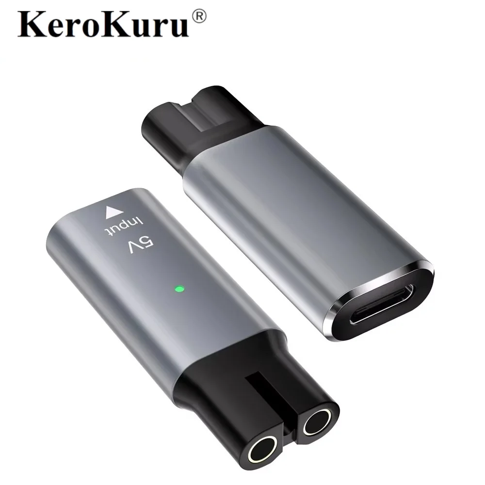 Kerokuru 5V Typ-C Rasierer-Adapter Ladegerät Konverter Passend für Philips Norelco OneBlade QP2724 QP2834 QP1424 QP1924 QP4631 Rasierer Image