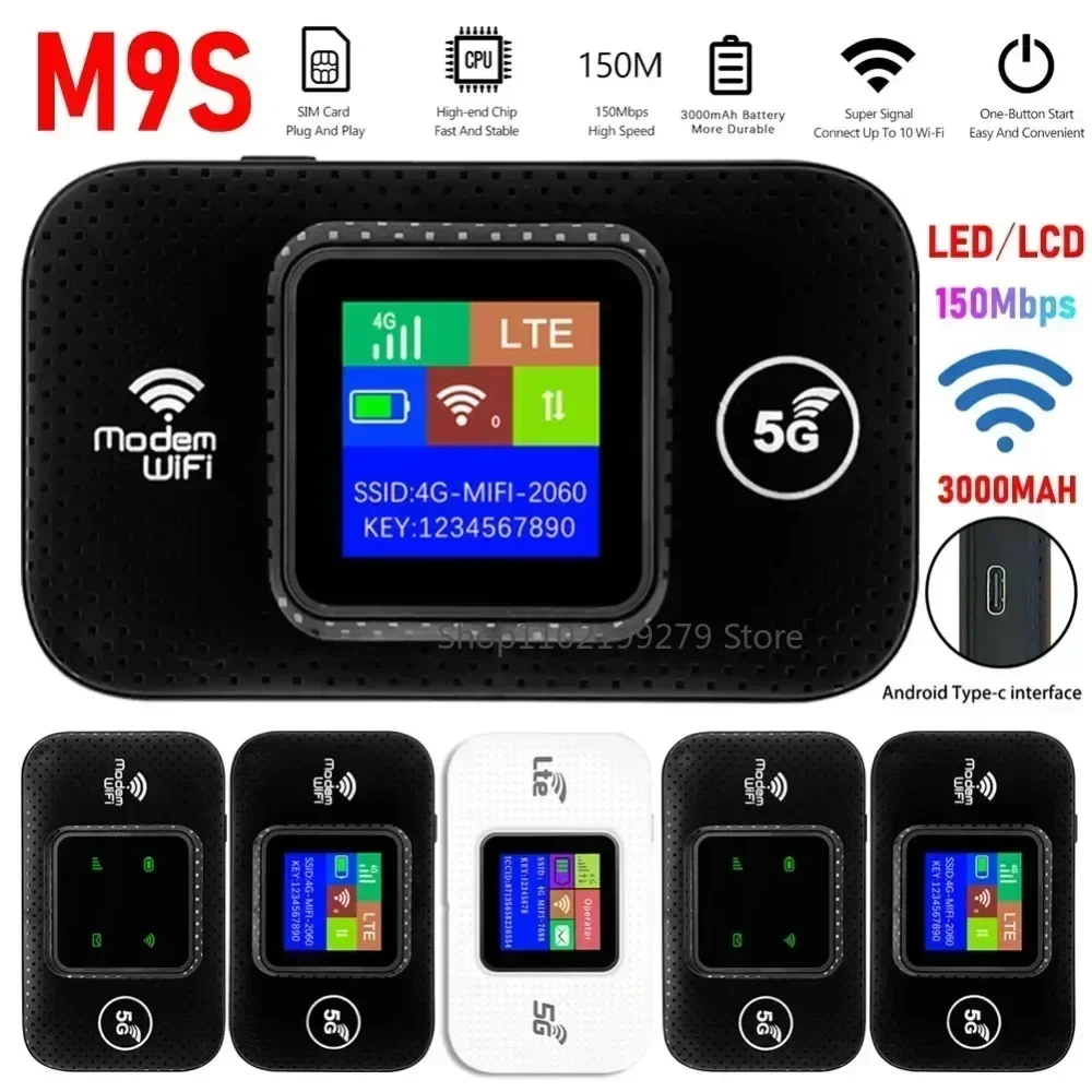 Mobiler 4G 5G WiFi 6 Hotspot-Router, unterstützt 10 Benutzer mit SIM-Kartensteckplatz, kabelloser Router, tragbarer WiFi-Hotspot für Zuhause und Reisen Image