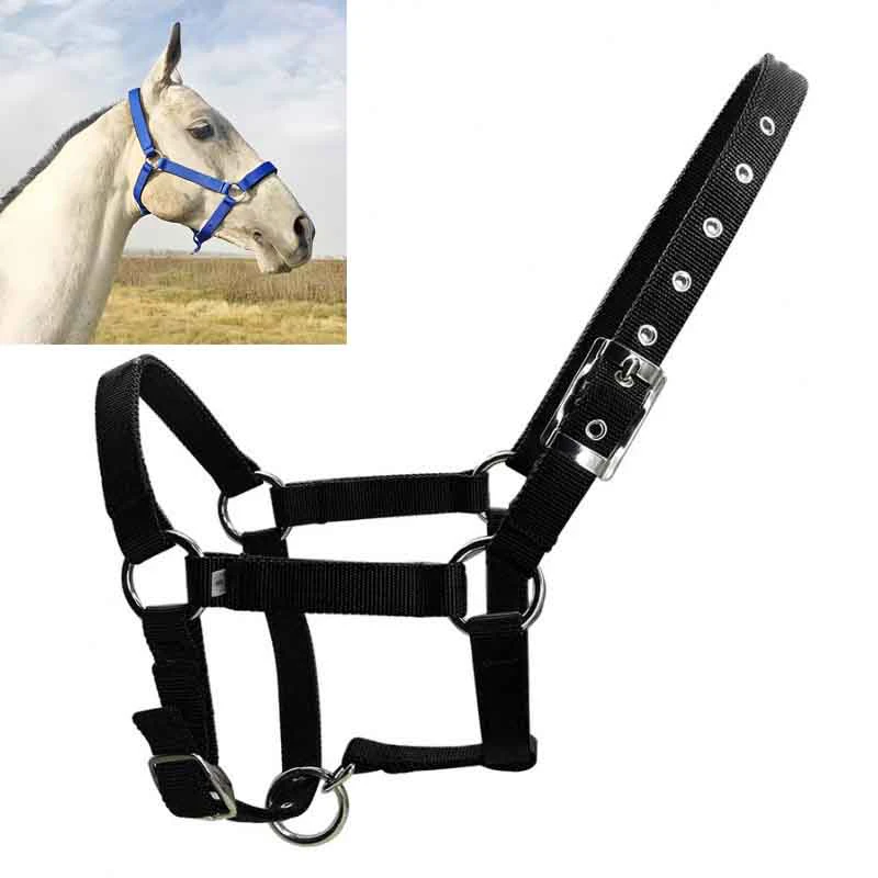 Verstellbares Nylongewebe für Reitsport, Western-Pferdehalfter, Reitbekleidung, Schwarz, XS, S, M, L, XL, ergonomische, bequeme Neckbänder Image