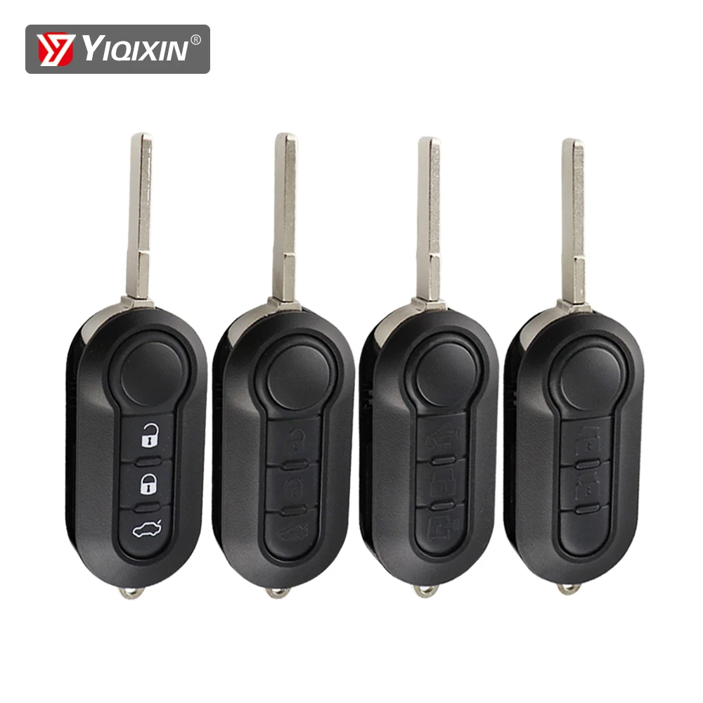 YIQIXIN 3 Tasten Modifizierter Funkschlüssel für Fiat 500 Panda Punto Bravo Stilo Ducato Citroen Jumper Peugeot Boxer SIP22 Klappschlüssel Image