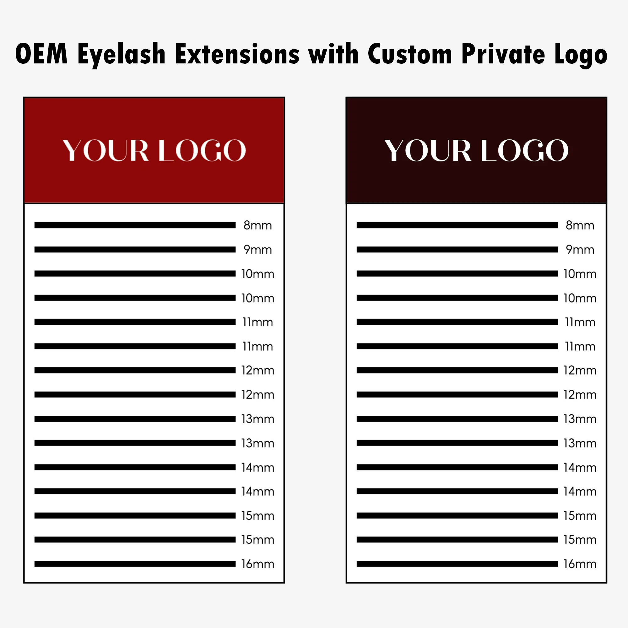Benutzerdefinierte private Logo OEM falsche Wimpernproduktion Wimpernverlängerung Image